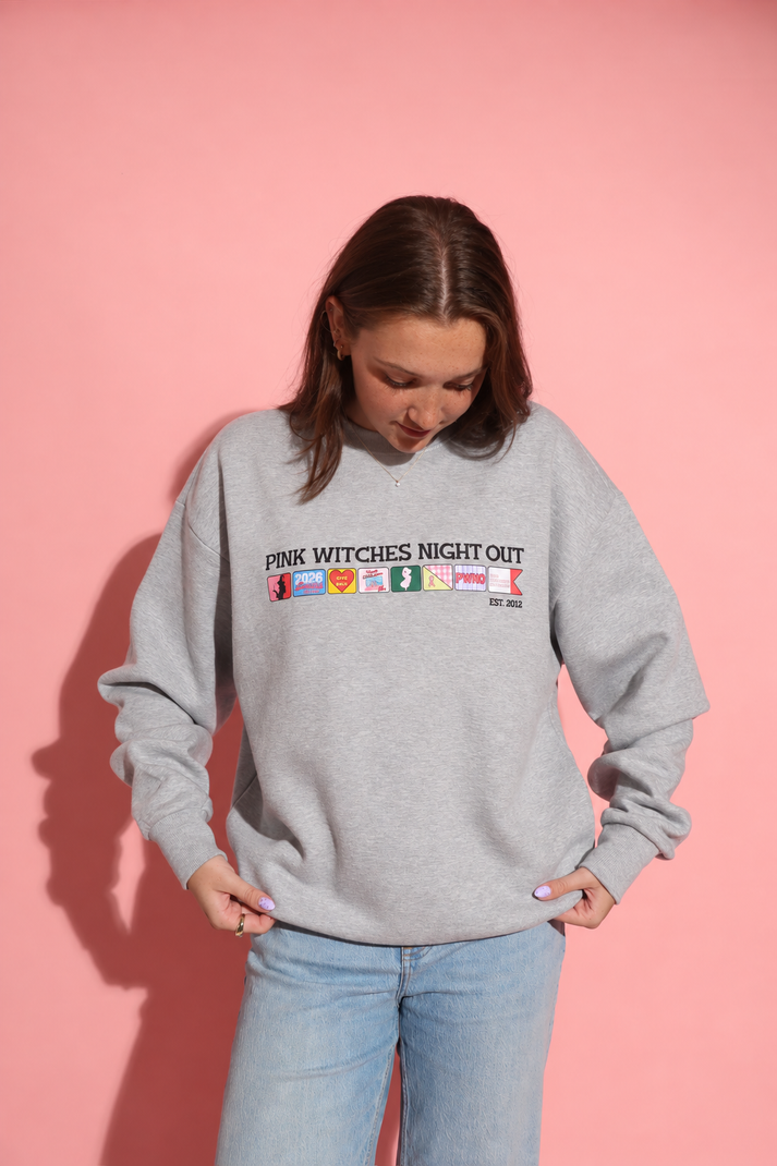 Pink Com Pink Witches Icon Crewneck – Kathy Olenowski Foundation