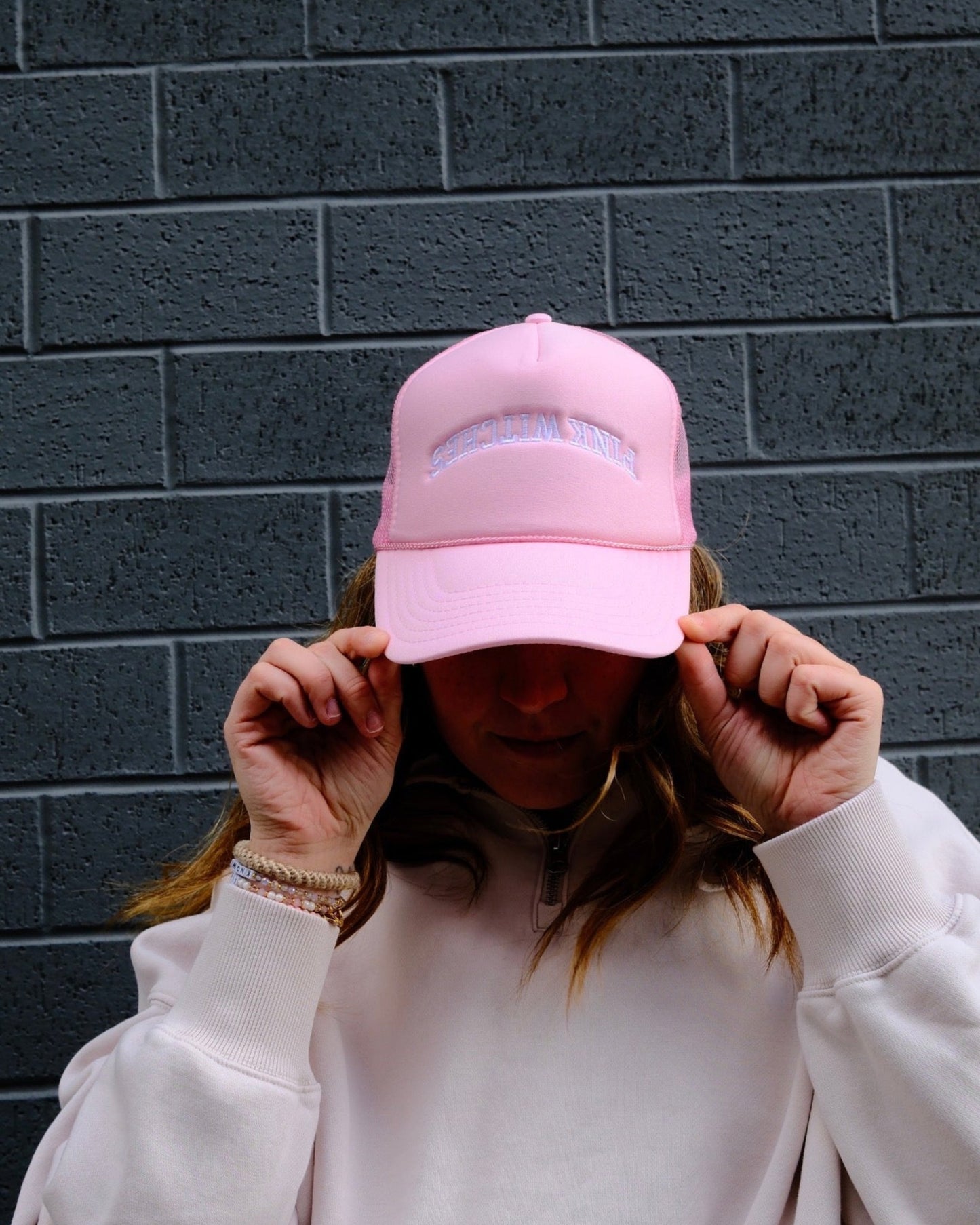 Pink Witches Trucker Hat