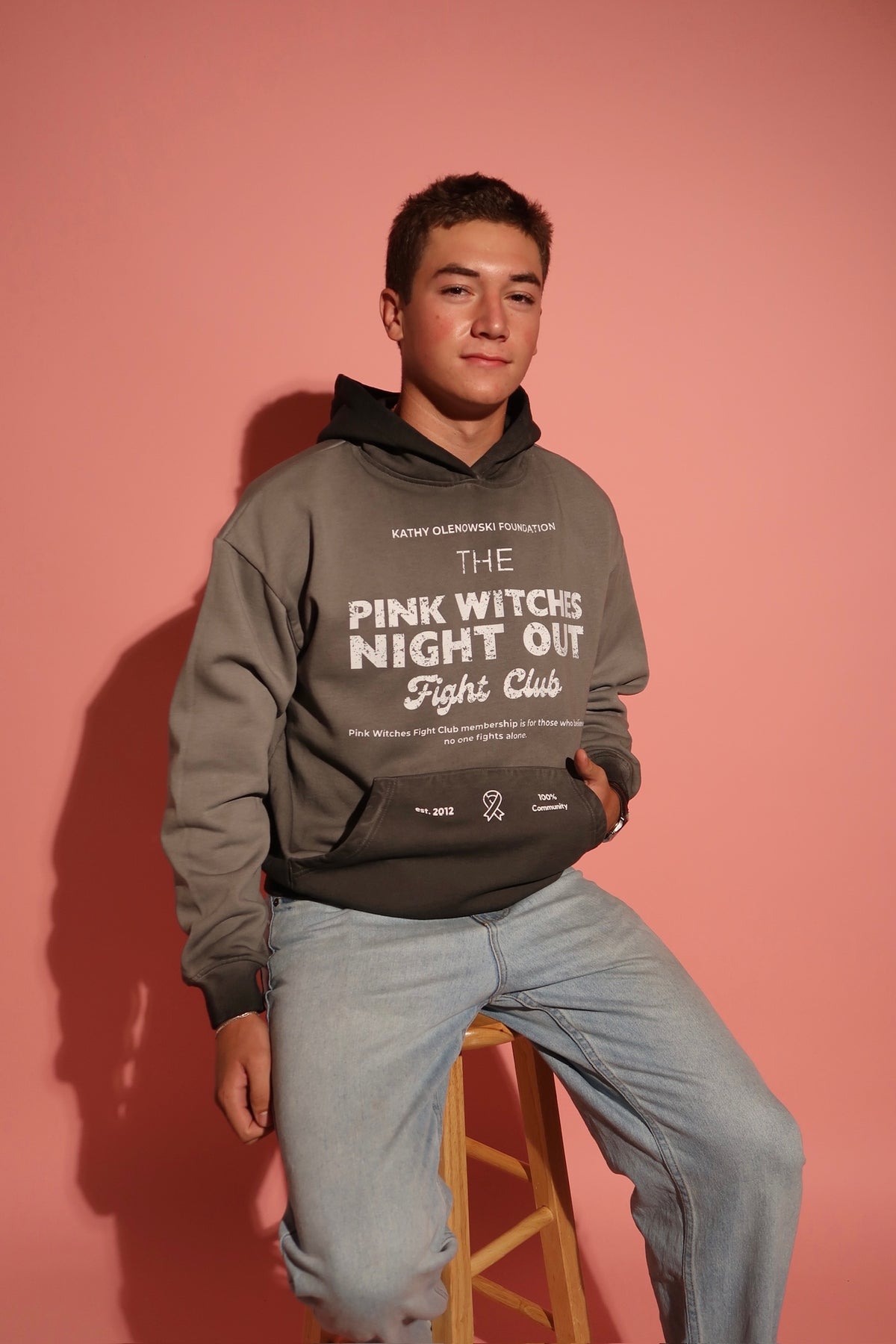 Pink Witches Fight Club Hoodie