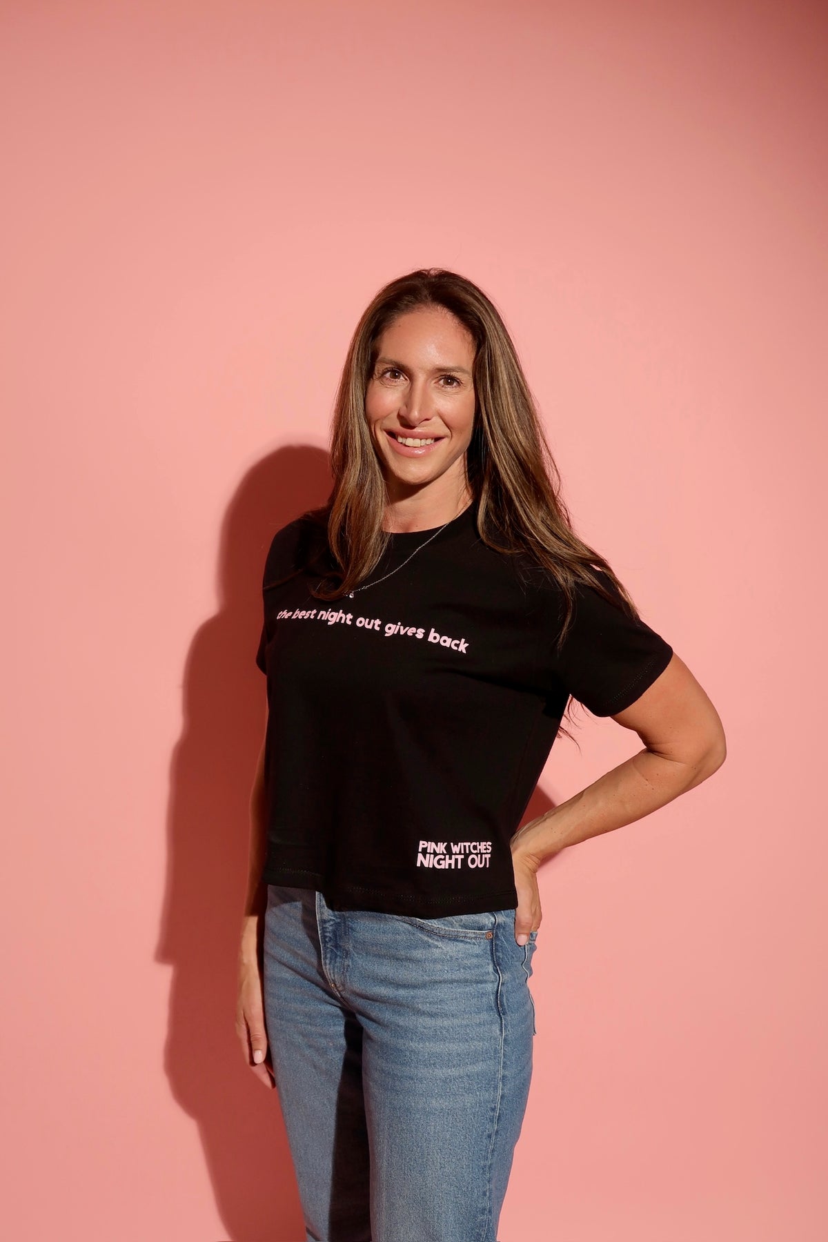 Pink Witches Gives Back Boxy Tee