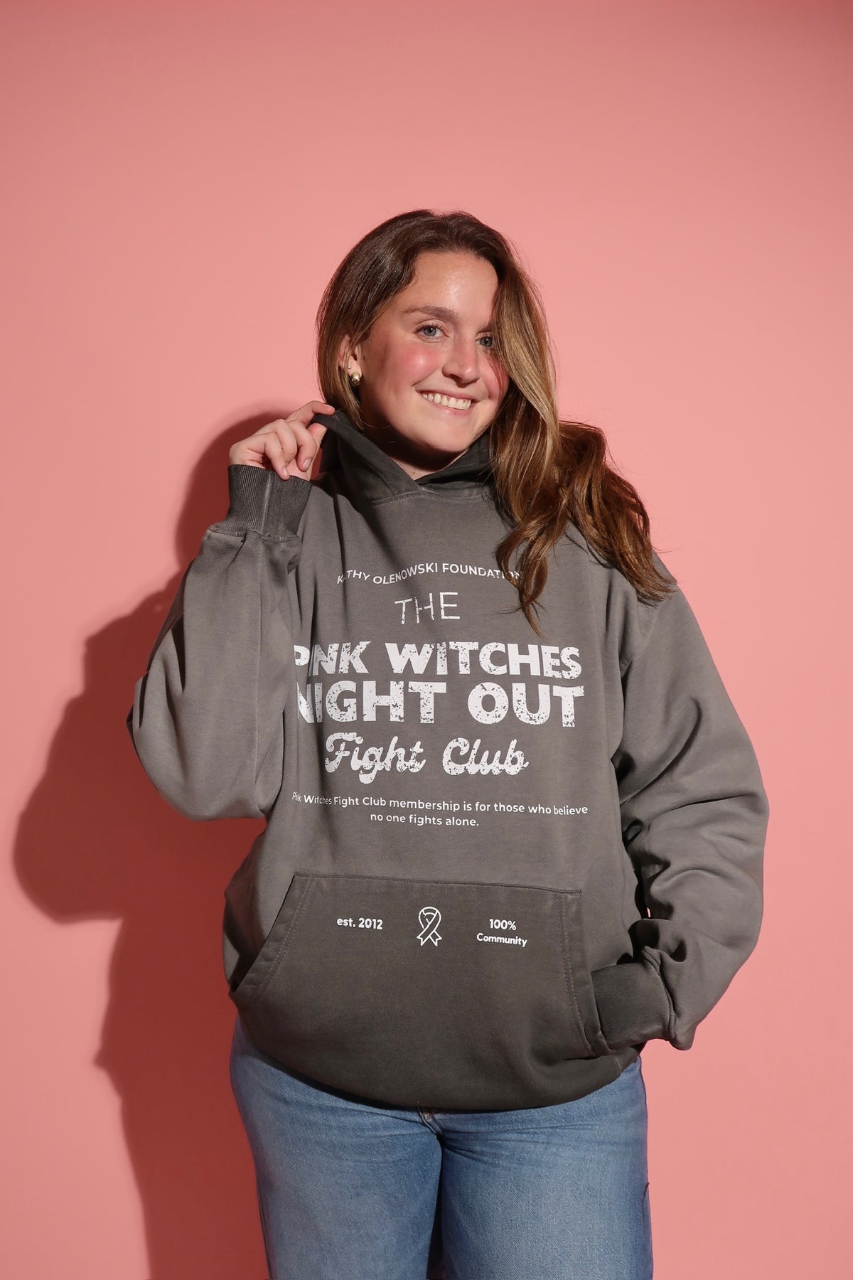 Pink Witches Fight Club Hoodie