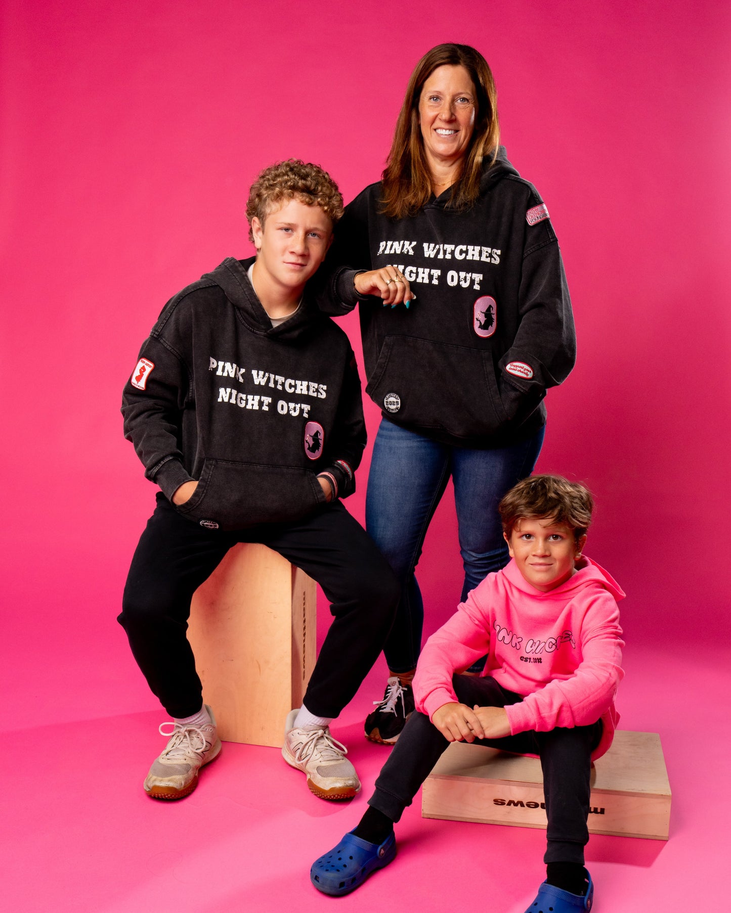 Patchwork Pink Witches Hoodie