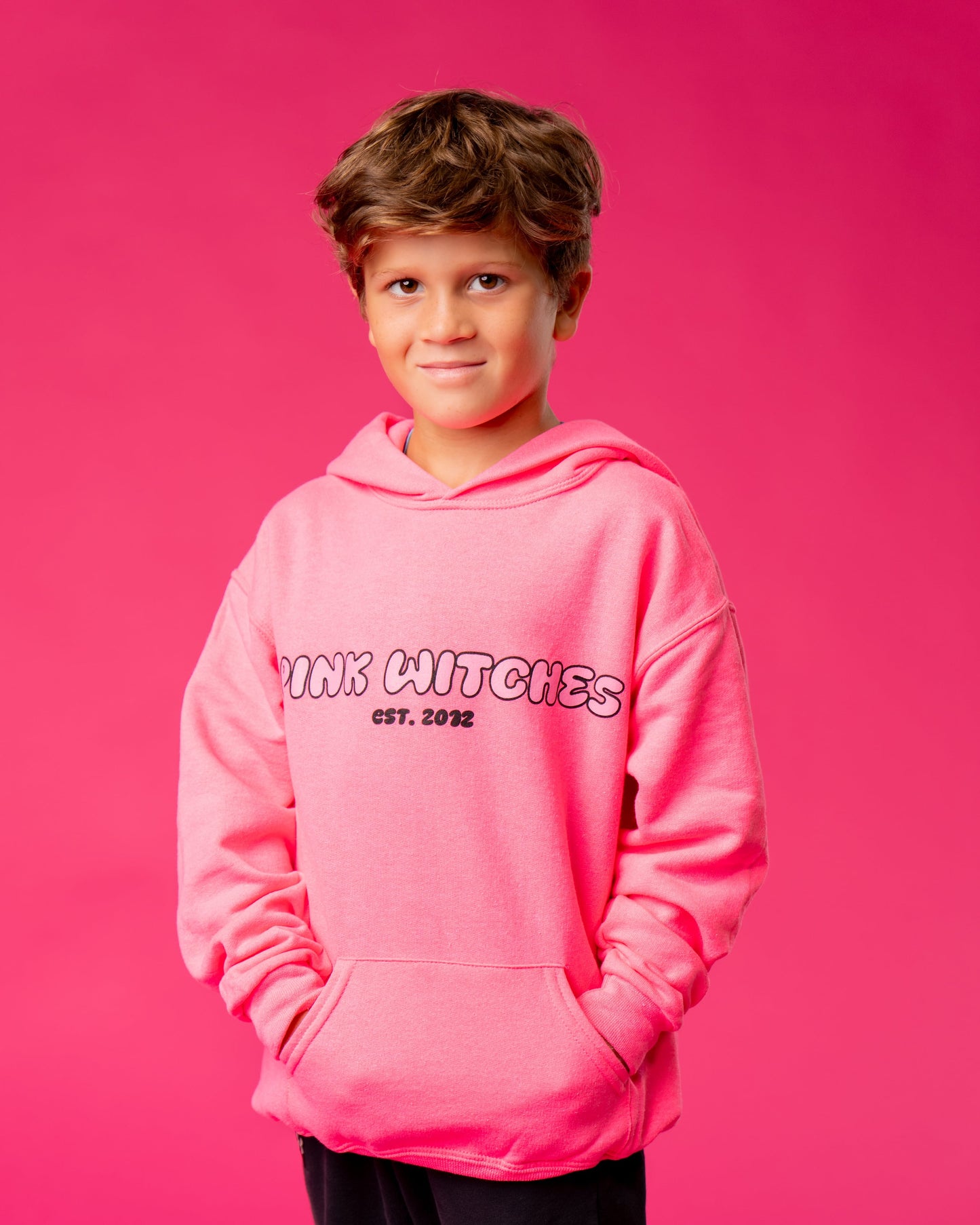 Kids Pink Witches Feel Good Hoodie