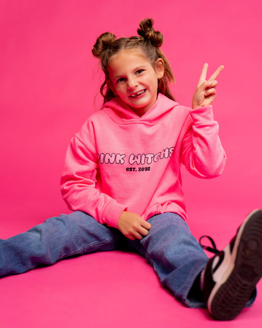Kids Pink Witches Feel Good Hoodie