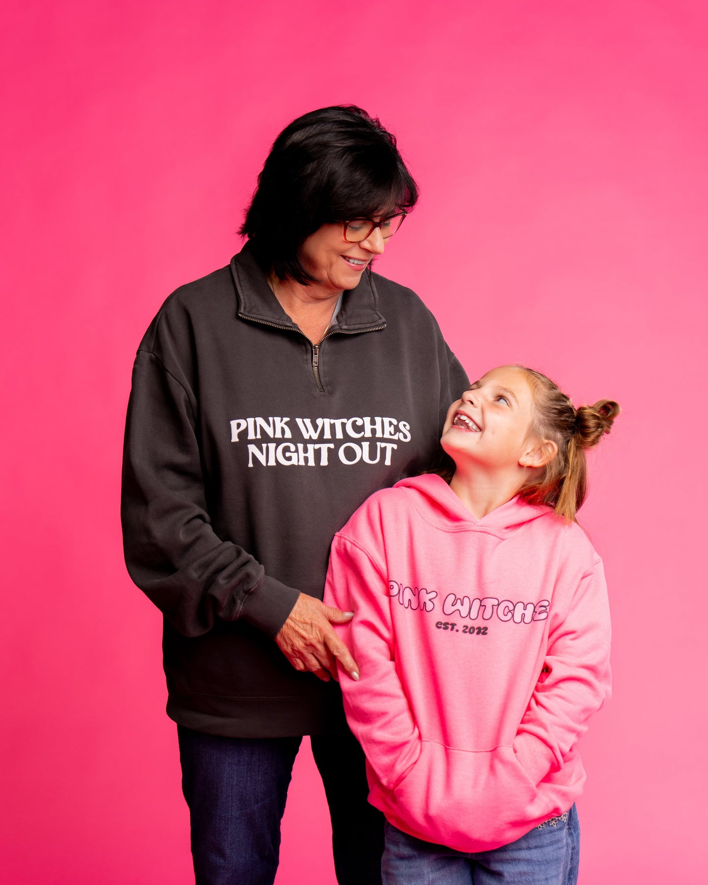 Pink Witches Relaxed Quarter Zip (UNISEX)