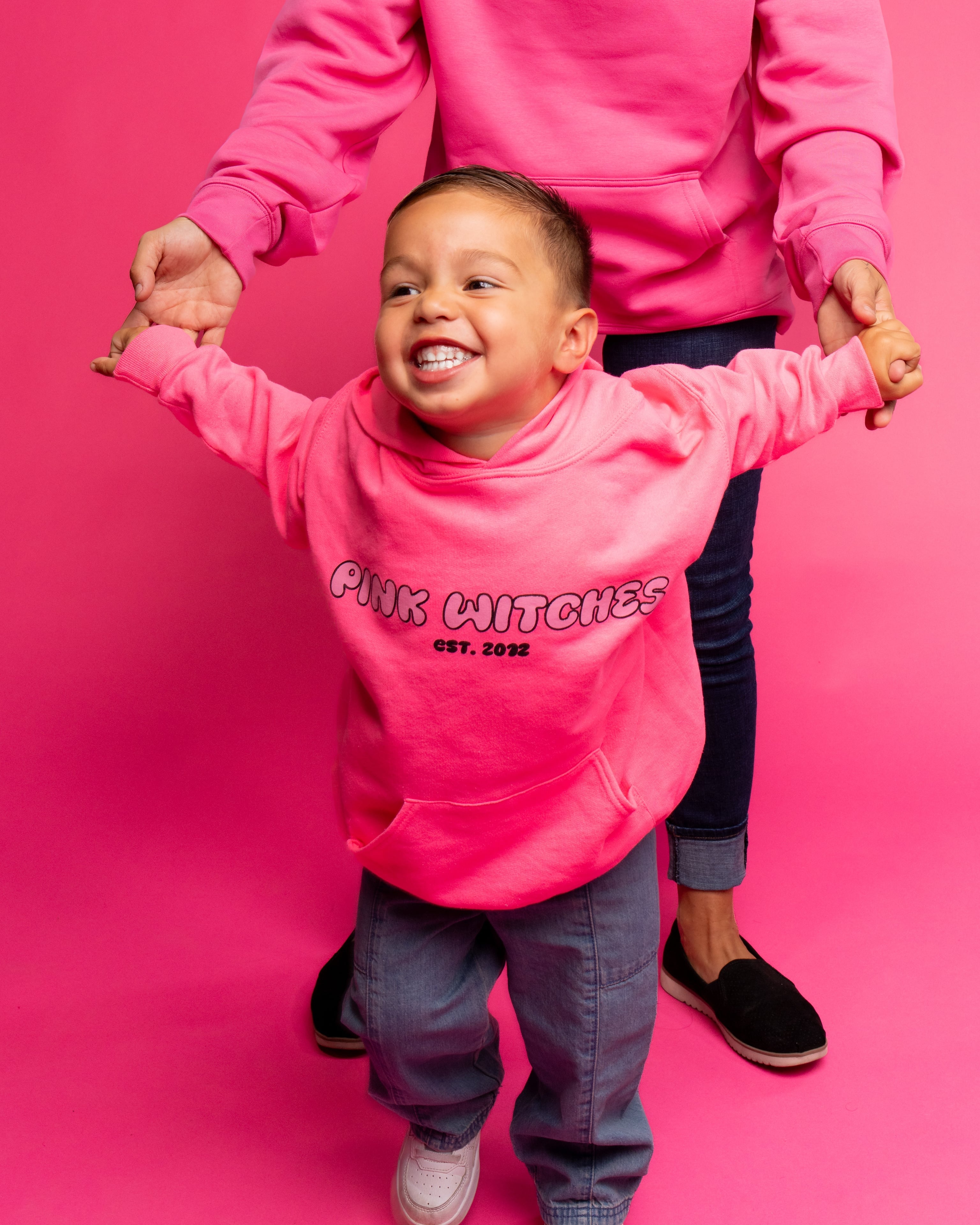 Kids Pink Witches Feel Good Hoodie – Kathy Olenowski Foundation