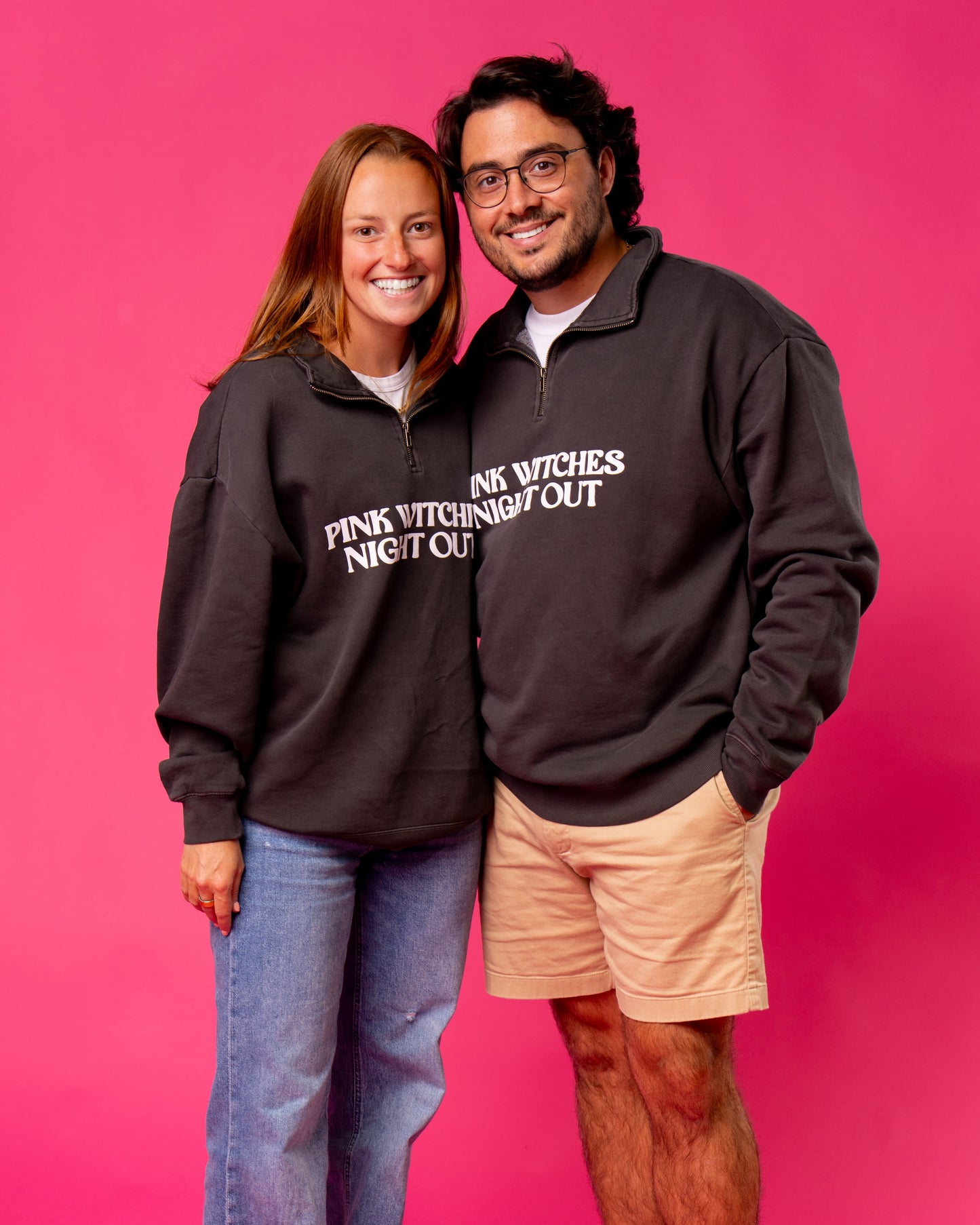 Pink Witches Relaxed Quarter Zip (UNISEX)
