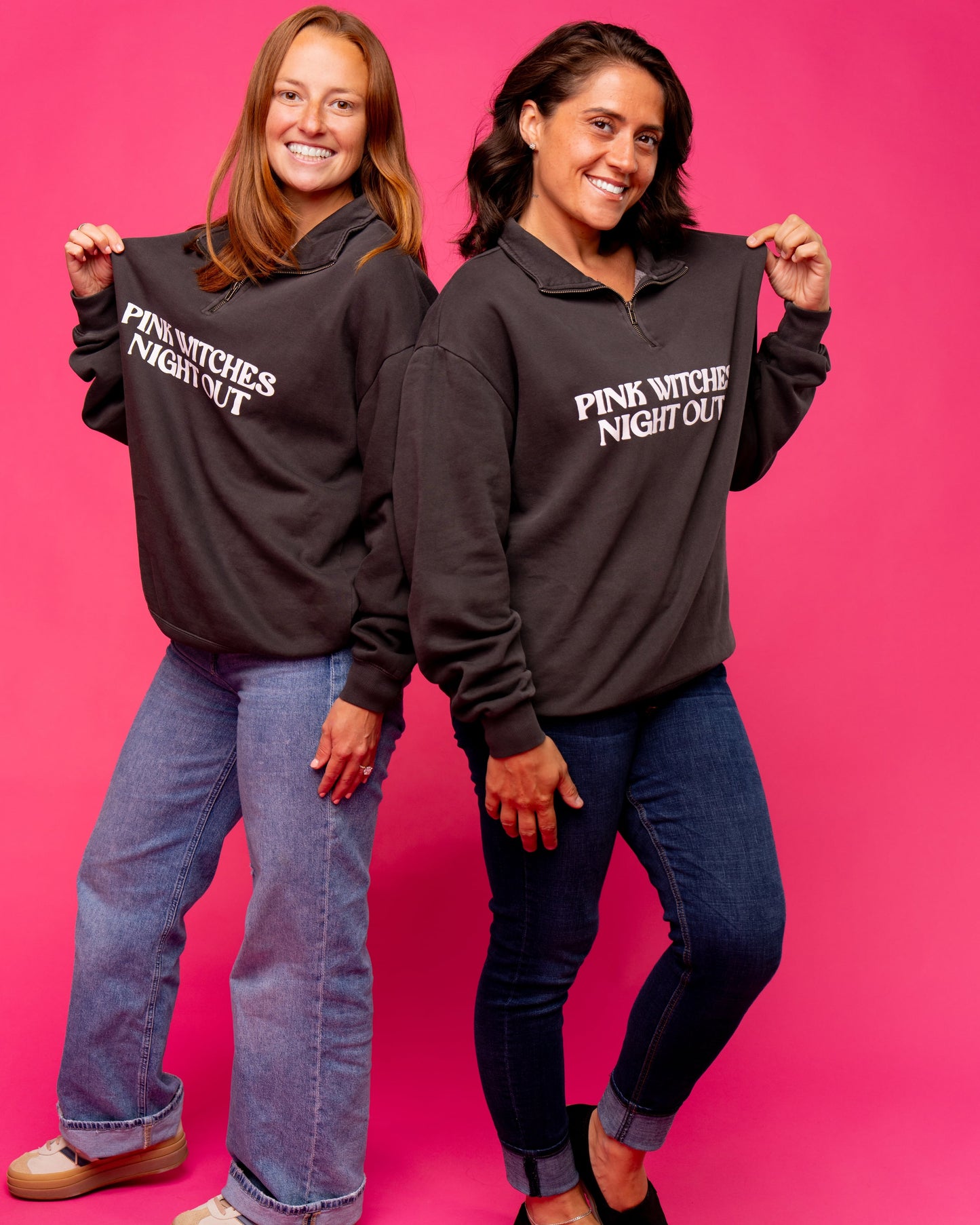 Pink Witches Relaxed Quarter Zip (UNISEX)