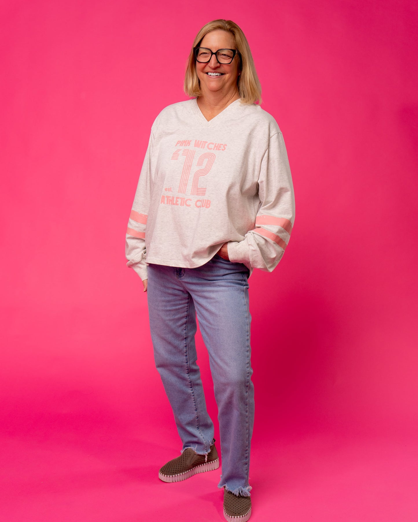 Pink Witches Athletic Club Varsity Tee