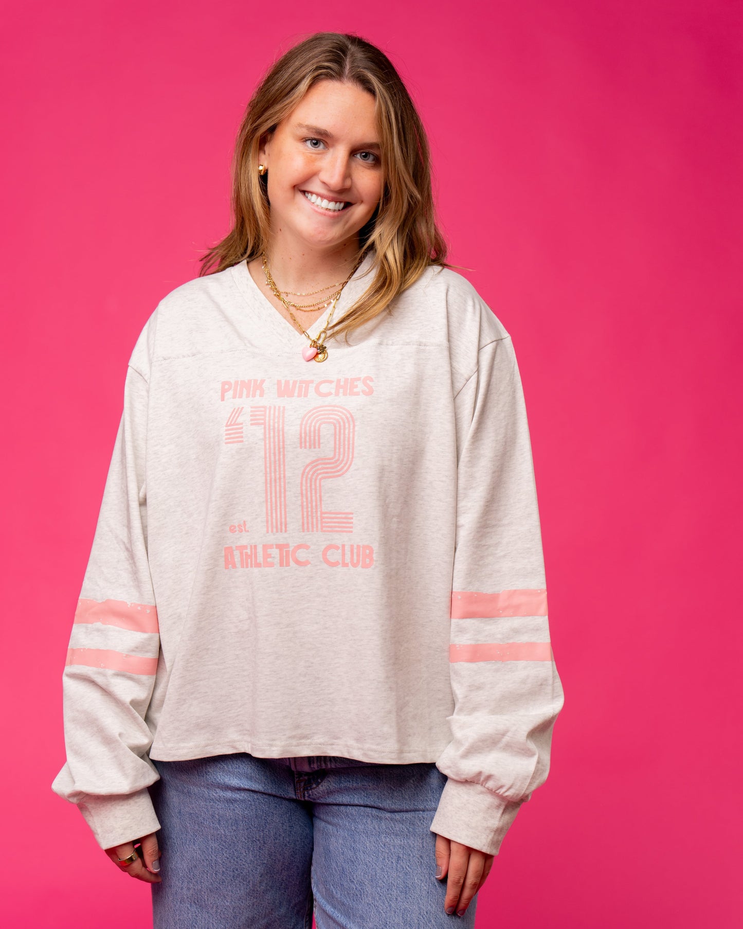 Pink Witches Athletic Club Varsity Tee