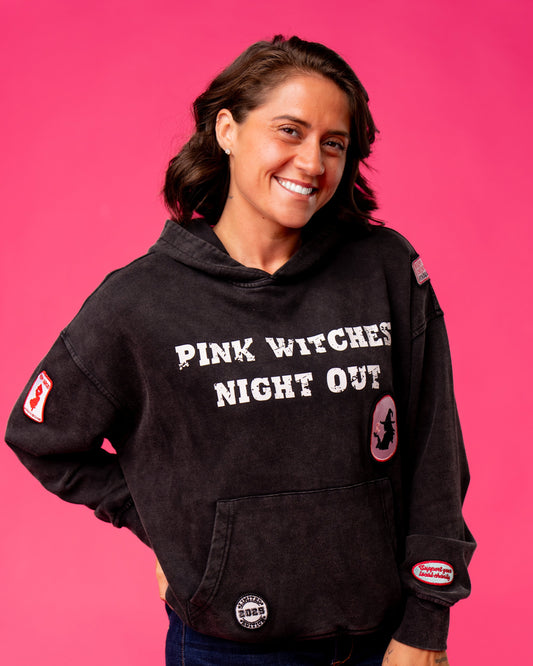 Patchwork Pink Witches Hoodie