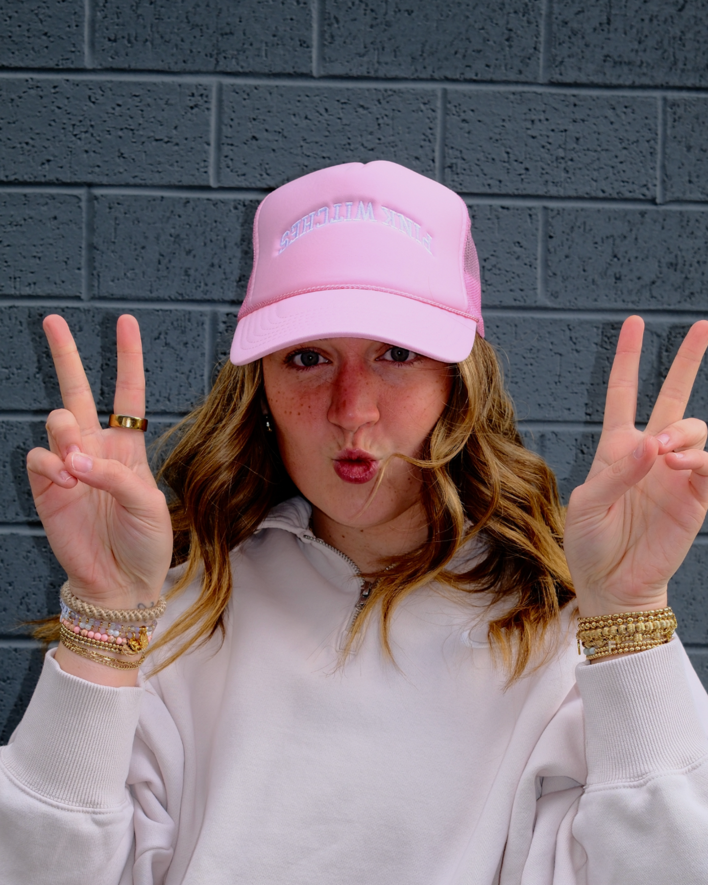 Pink Witches Trucker Hat